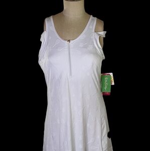 Lilly Pullitzer White Luxeletic  White Dress  L NWT,